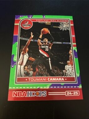 Panini NBA Hoops Portland Trail Blazers Green Purple Red Basketball Card